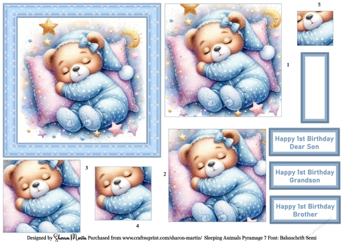 Sleeping Animals 7 Topper, Pyramage and Sentiments
