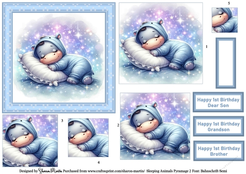 Sleeping Animals 2 Topper, Pyramage and Sentiments