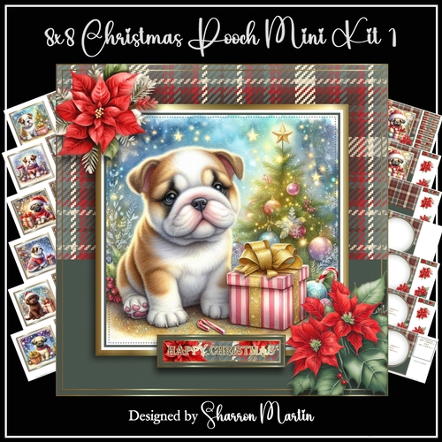 8x8 Christmas Pooches Collection 1 Mini Kit