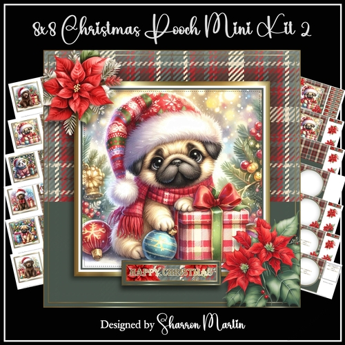 8x8 Christmas Pooches Collection 2 Mini Kit