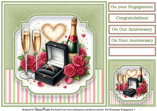 8x8 Champagne Engagement (Green) 3