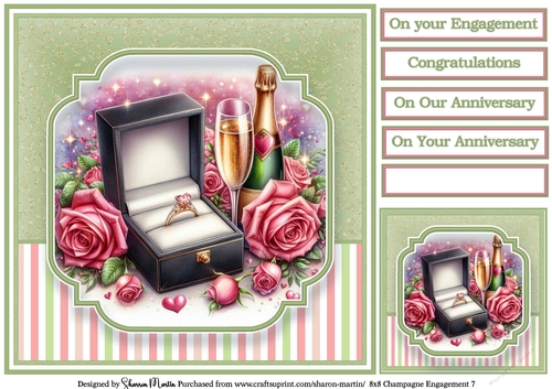 8x8 Champagne Engagement (Green) 8