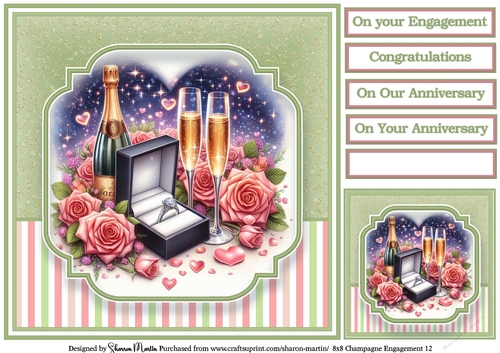 8x8 Champagne Engagement (Green) 12
