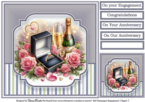 8x8 Champagne Engagement (Lilac) Topper 7