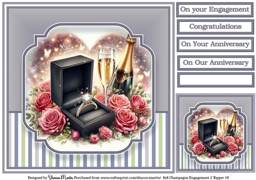 8x8 Champagne Engagement (Lilac) Topper 10