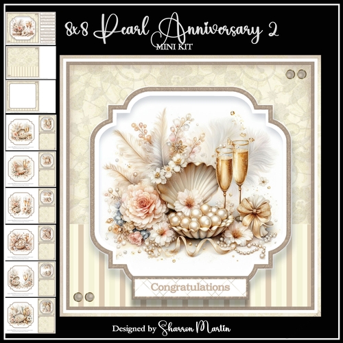 8x8 Pearl Anniversary Mini Kit 2 - x9 A4 Sheets 