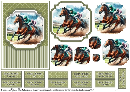5x7 Horse Racing T10