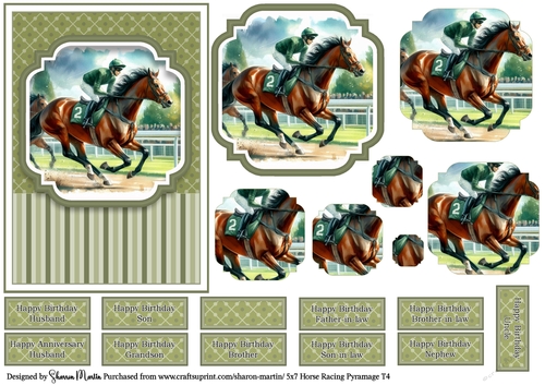 5x7 Horse Racing T4