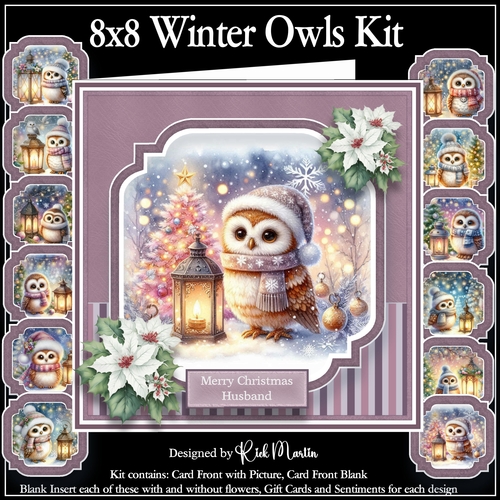 8x8 Winter Owls Bumper Kit - x17 A4 Sheets