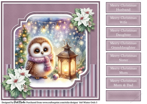 8x8 Winter Owls 5