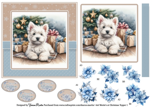 6x6 Westies at Christmas 1