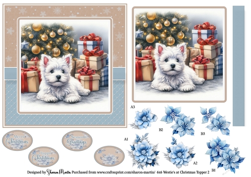 6x6 Westies at Christmas 2