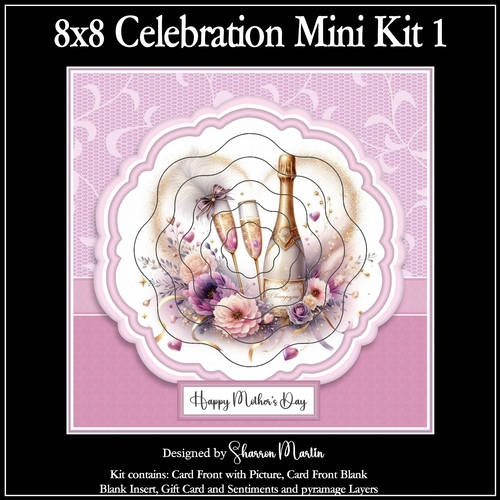 8x8 Celebration 1 Mini Kit - x A4 Sheets 