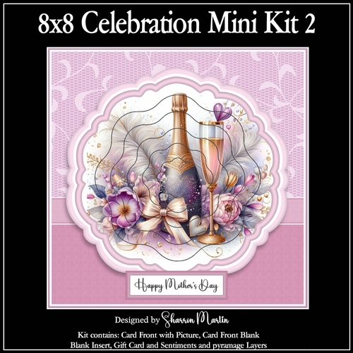 8x8 Celebration 2 Mini Kit - x A4 Sheets 