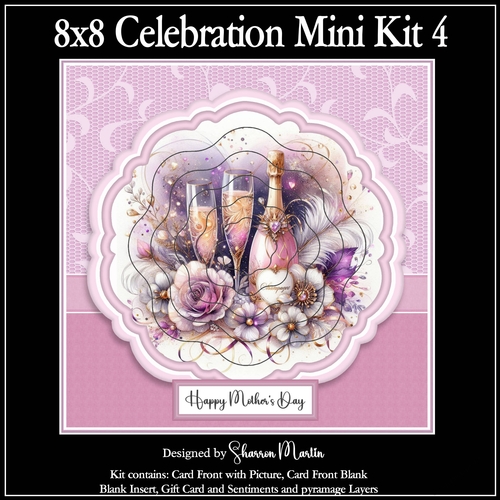 8x8 Celebration 4 Mini Kit - x A4 Sheets 