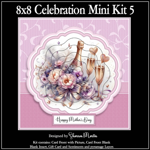 8x8 Celebration 5 Mini Kit - x A4 Sheets 