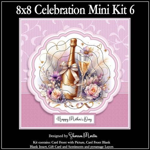 8x8 Celebration 6 Mini Kit - x A4 Sheets 