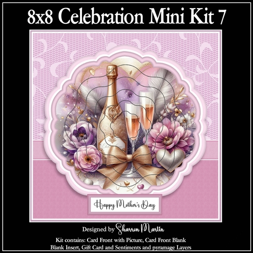 8x8 Celebration 7 Mini Kit - x A4 Sheets 