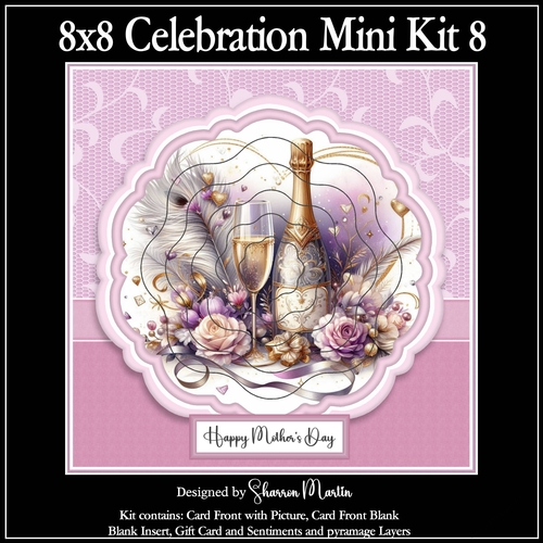 8x8 Celebration 8 Mini Kit - x A4 Sheets 