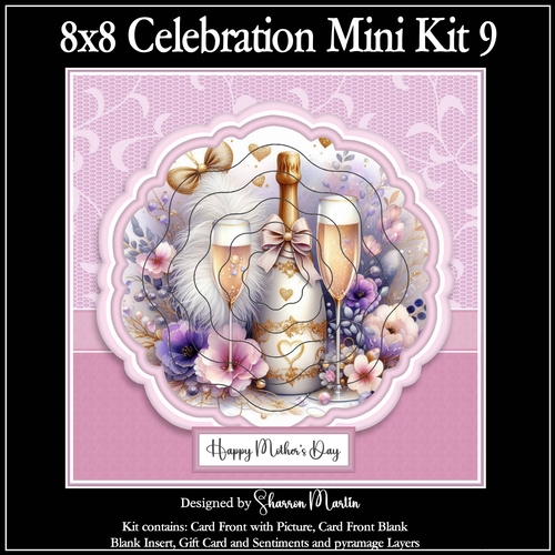 8x8 Celebration 9 Mini Kit - x A4 Sheets 