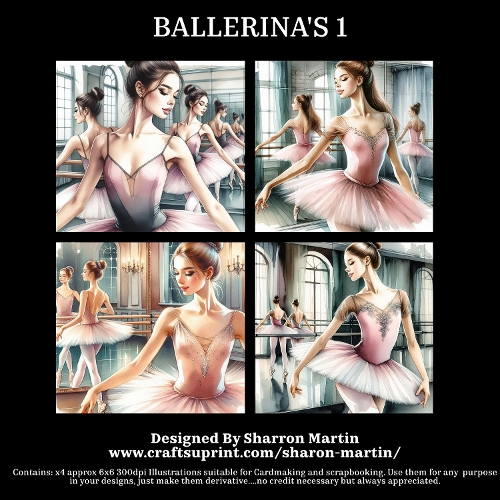 BALLERINA 1 - Illustrations for Cardmakers & Designers 