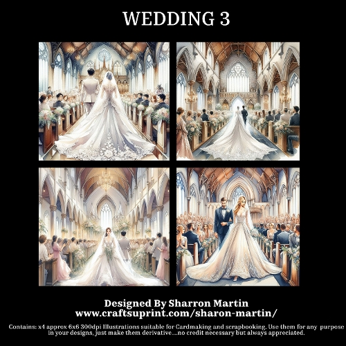 WEDDING 3 - Illustrations for Cardmakers & Designers 
