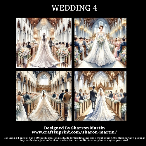 WEDDING 4 - Illustrations for Cardmakers & Designers 