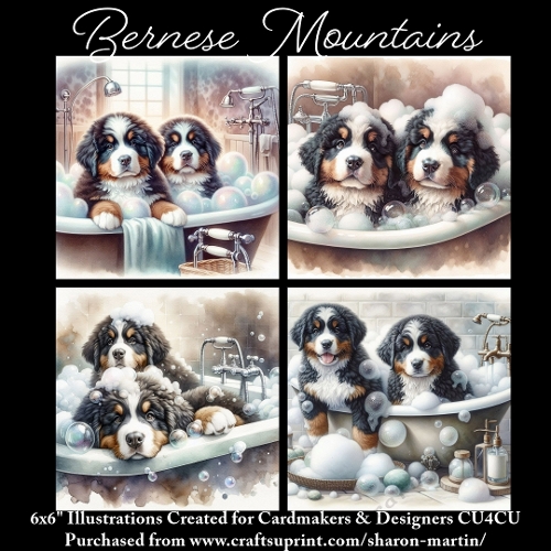 BERNESE MOUNTAIN - Illustrations for Cardmakers & Designers 
