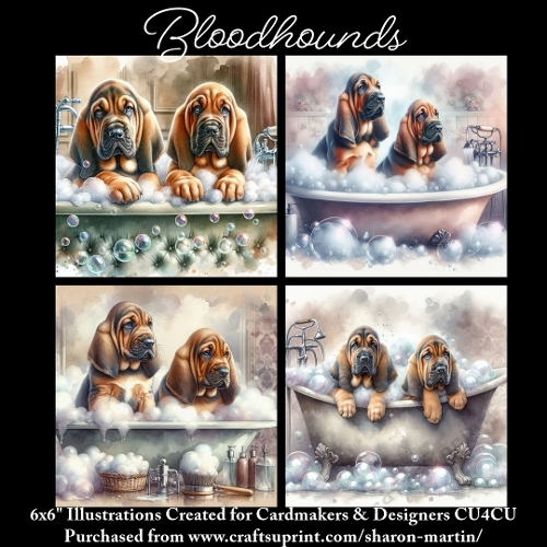 BLOODHOUNDS - Illustrations for Cardmakers & Designers 
