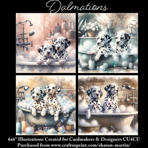 DALMATIONS- Illustrations for Cardmakers & Designers 