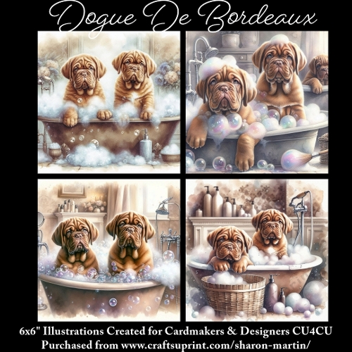 DOGUE DE BORDEAUX- Illustrations for Cardmakers & Designers 
