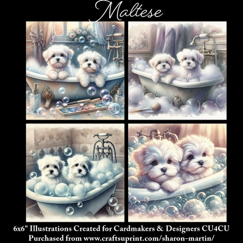MALTESE- Illustrations for Cardmakers & Designers 
