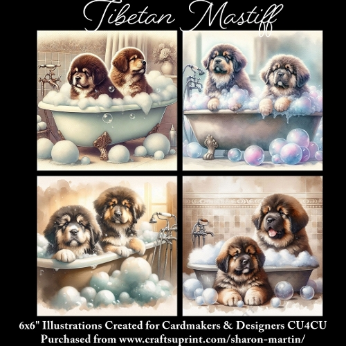 TIBETAN MASTIFF- Illustrations for Cardmakers & Designers 