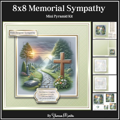8x8 Memorial Garden Mini Pyramid Kit - x5 A4 Sheets 
