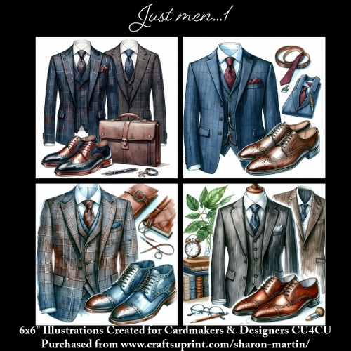 6x6 Just men.. - Illustrations for Cardmakers & Designers