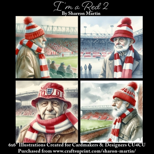 6x6 Im a Red 2 - Illustrations for Cardmakers & Designers