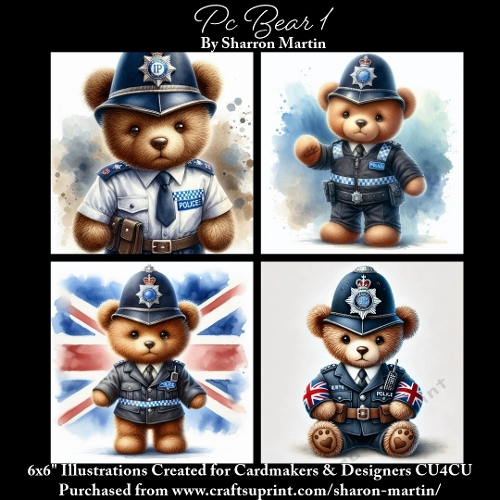 6x6 Pc Bear 1 - Illustrations for Cardmakers & Designers
