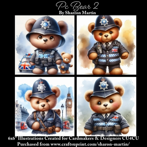6x6 Pc Bear 2 - Illustrations for Cardmakers & Designers