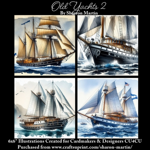 6x6 Old Yachts 2 - Illustrations for Cardmakers & Designers