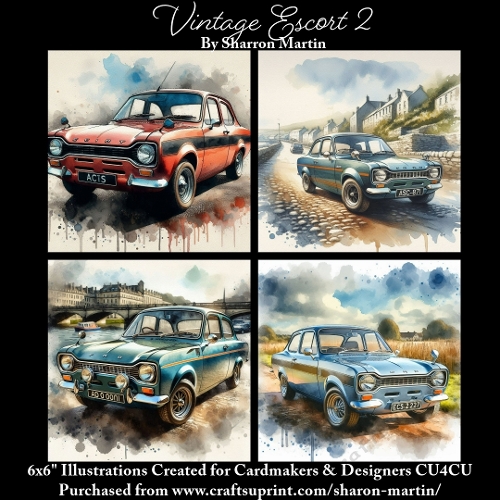 6x6 Vintage Escort 2 - Illustrations for Cardmakers & Designers