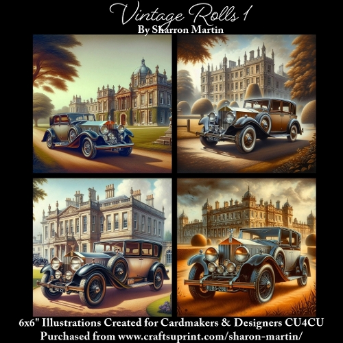 6x6 Vintage Rolls 1 - Illustrations for Cardmakers & Designers