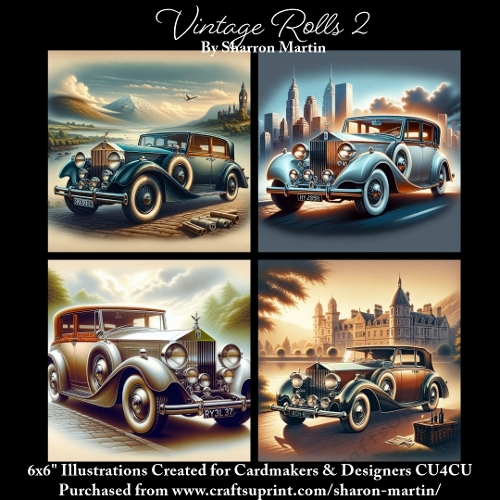 6x6 Vintage Rolls 2 - Illustrations for Cardmakers & Designers