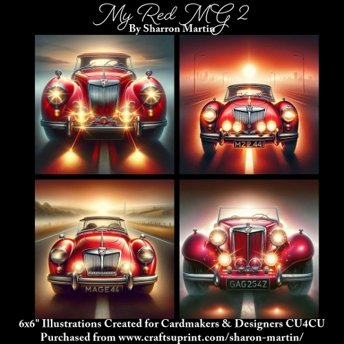 6x6 My Red MG 2 - Illustrations for Cardmakers & Designers