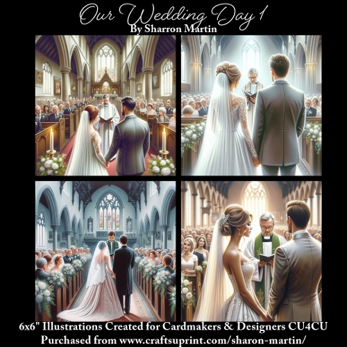 6x6 Our Wedding Day 1 - Illustrations for Cardmakers & Designers