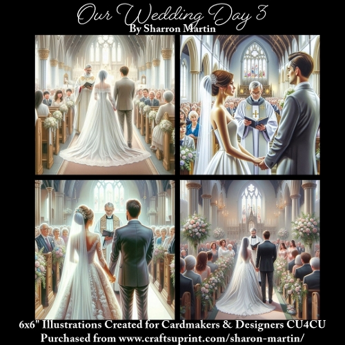 6x6 Our Wedding Day 3 - Illustrations for Cardmakers & Designers
