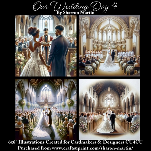 6x6 Our Wedding Day 4 - Illustrations for Cardmakers & Designers