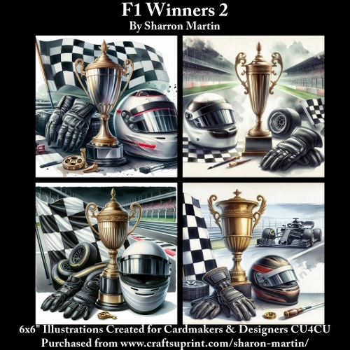 8x8 F1 Winners 2 - Illustrations for Cardmakers & Designers 