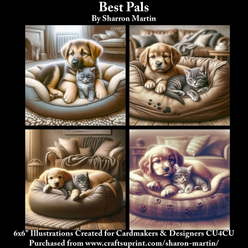 8x8 Best Pals 1 - Illustrations for Cardmakers & Designers 