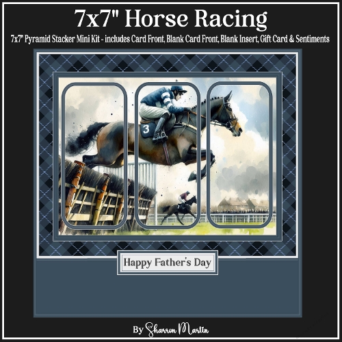 7x7 Horse Racing Pyramid Stacker Card Mini Kit   