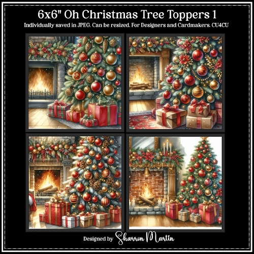 6x6 Christmas Tree 1 - Illustrations for Cardmakers & Designers 